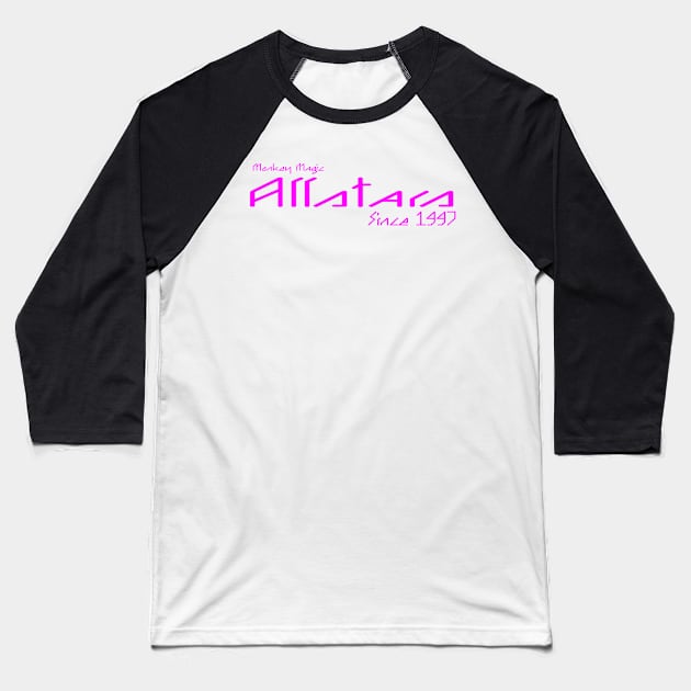 SynthWave Monkey Magic Allstars logo Baseball T-Shirt by Monkey Magic Allstars